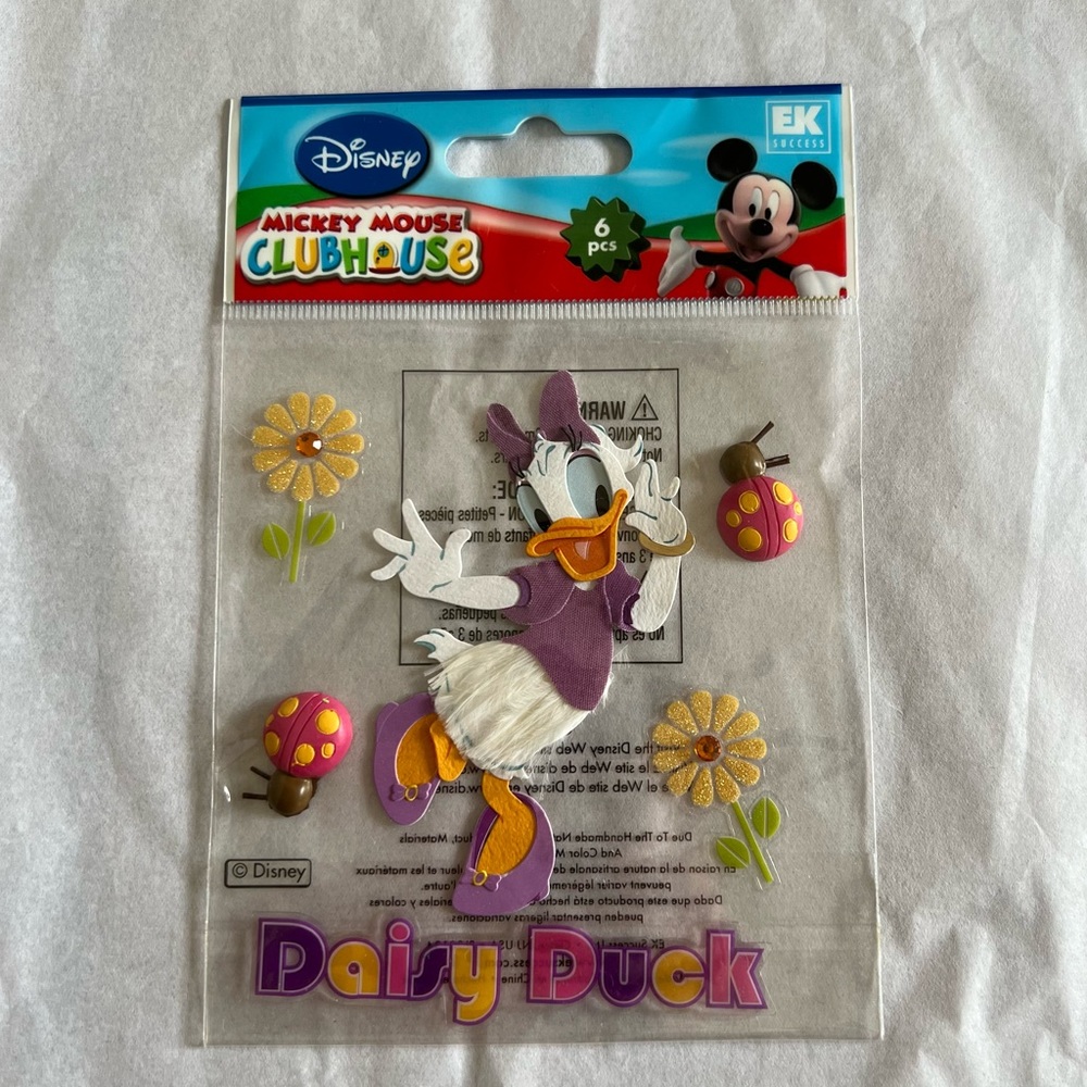 NWT Disney EK Success Mickey Mouse Clubhouse 3D Stickers, Daisy Duck
